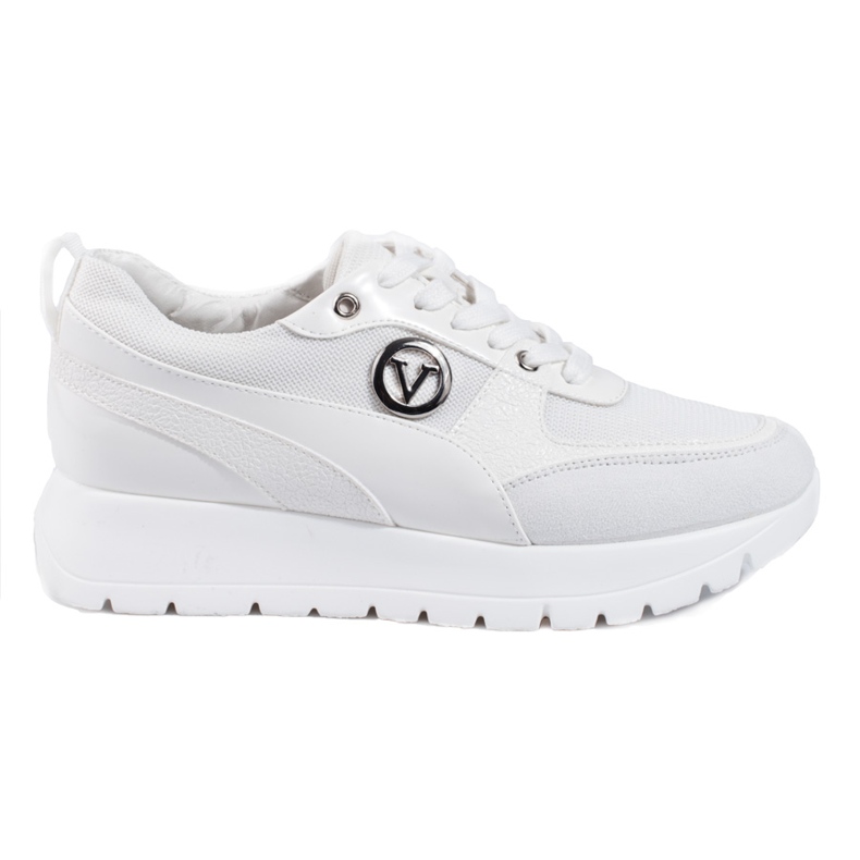 Sapatos desportivos femininos Vinceza na plataforma branco