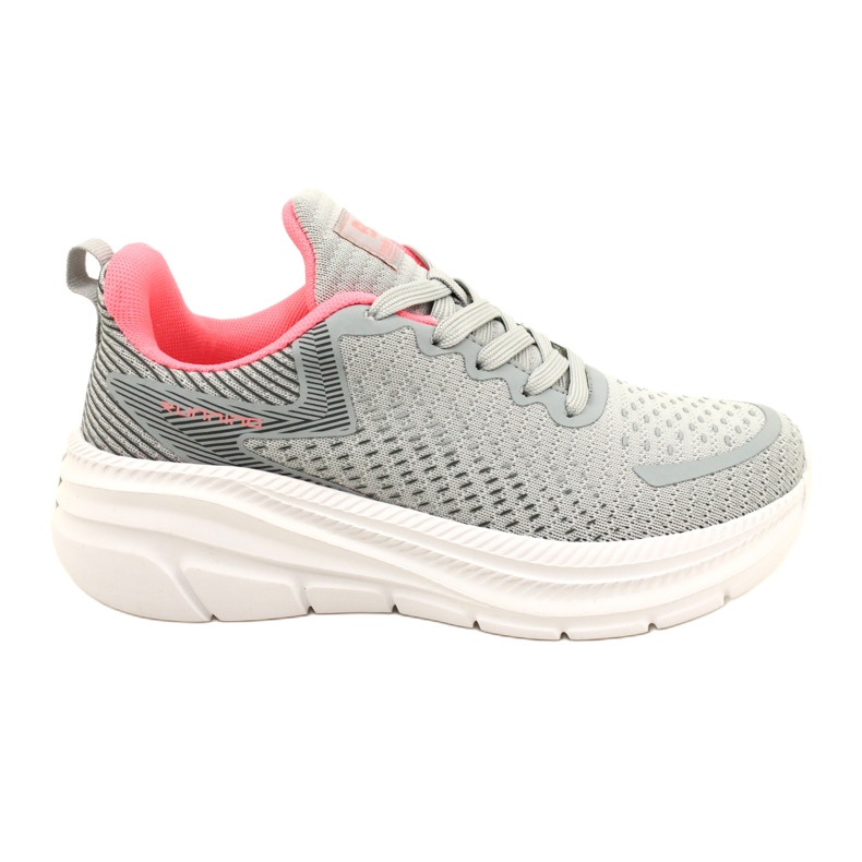 Sapatos esportivos femininos McBraun 23sp38-5335 Gray-Peach cinza