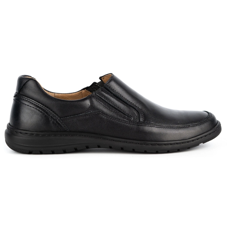 WASAK Sapatos slip-on de homem em pele 0115W preto