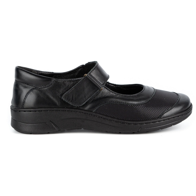 WASAK Sapatos de mulher em pele com velcro 0580W preto