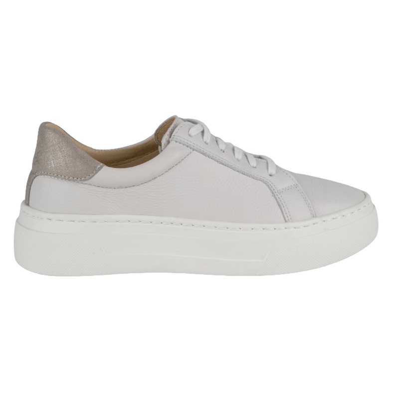 WASAK Sapatos femininos tênis de couro 0680W branco