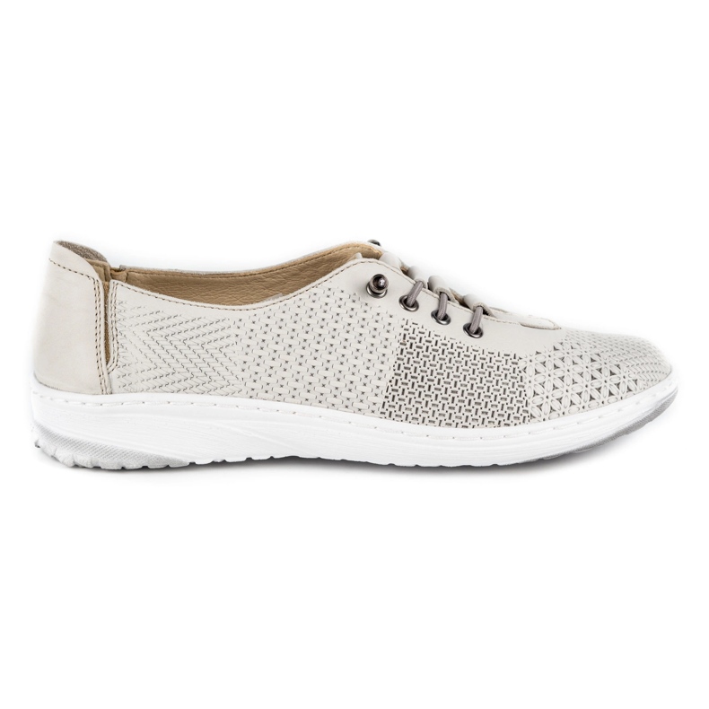WASAK Sapatos femininos tênis de couro 0625W branco