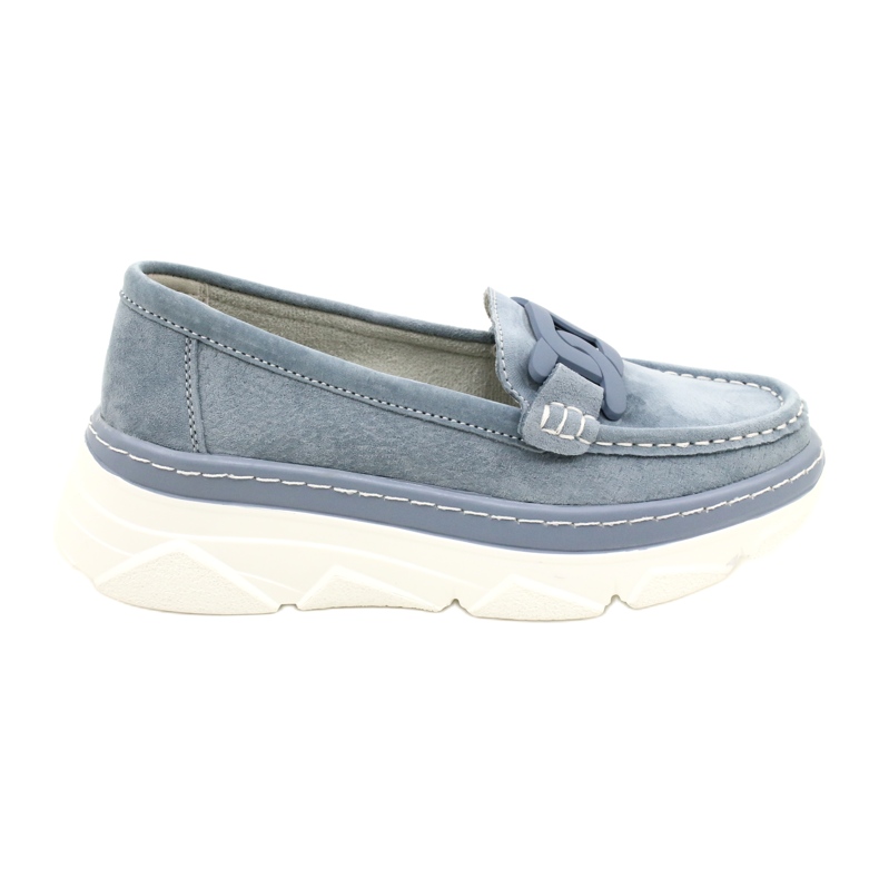 Mocassins de pele Filippo DP4552/23 azul