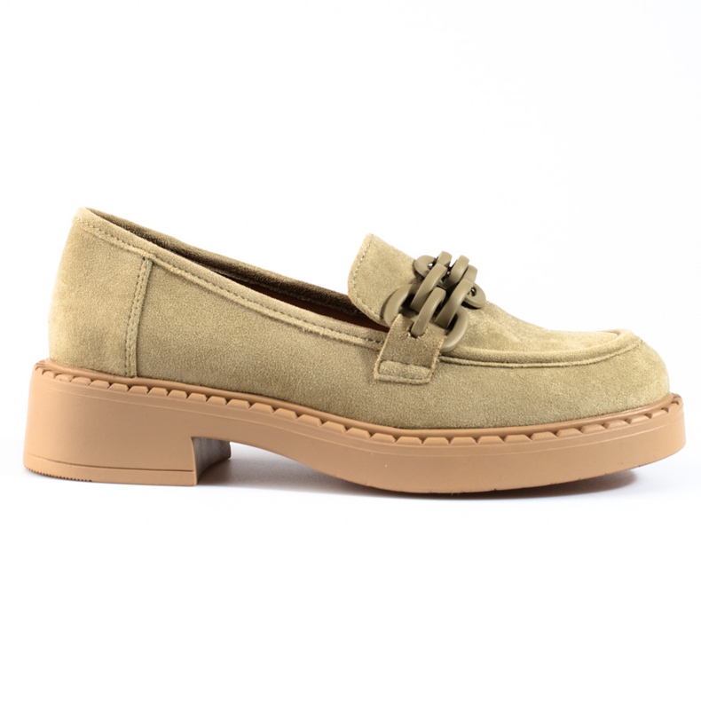 W. Potocki Mocassins de mulher Potocki camurça verde-oliva