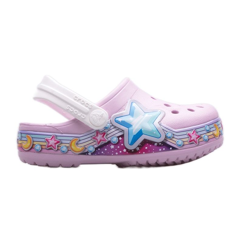 Tamancos CROCS Fl Star Band Clog Kids 207075-6GD rosa