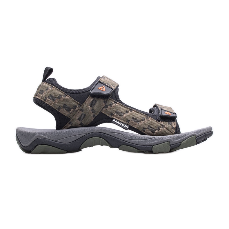 Sandálias de trekking masculina BERGSON Benue Hiking BRG00127 oliva verde