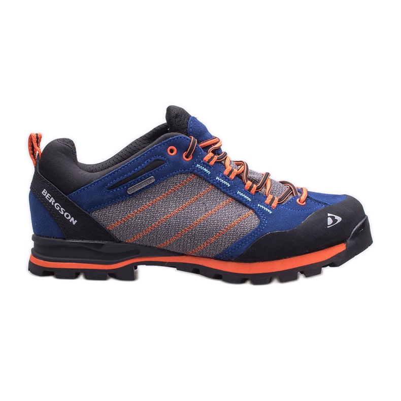 Tênis de trekking masculino BERGSON Kadam Low Stx preto azul laranja