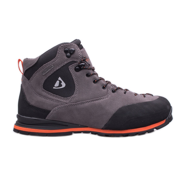Sapatos de trekking de homem BERGSON Castor Mid Stx preto cinza