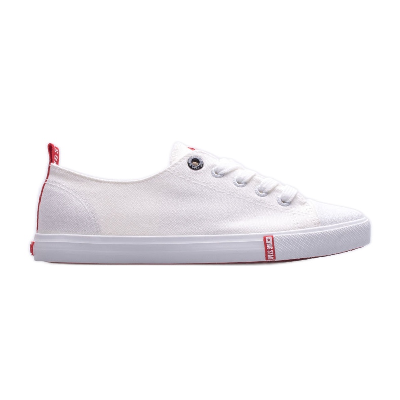 Tênis feminino Big Star FF274087 branco vermelho
