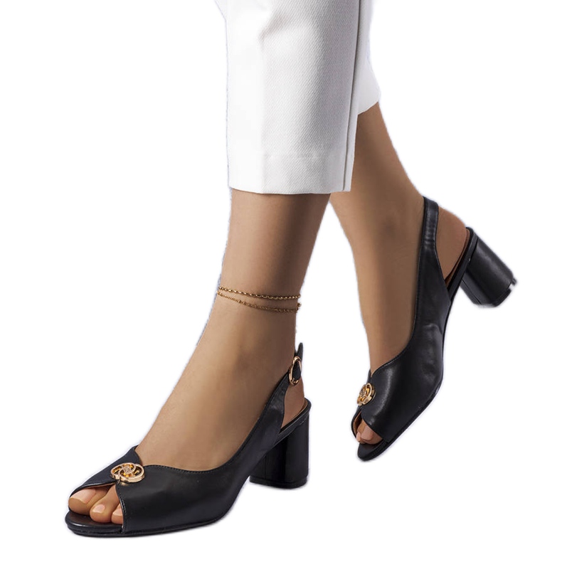 Sandália preta elegante Grimard preto