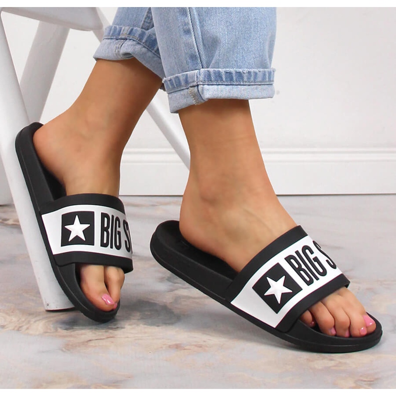 Chinelos esportivos pretos Big Star LL274739 branco