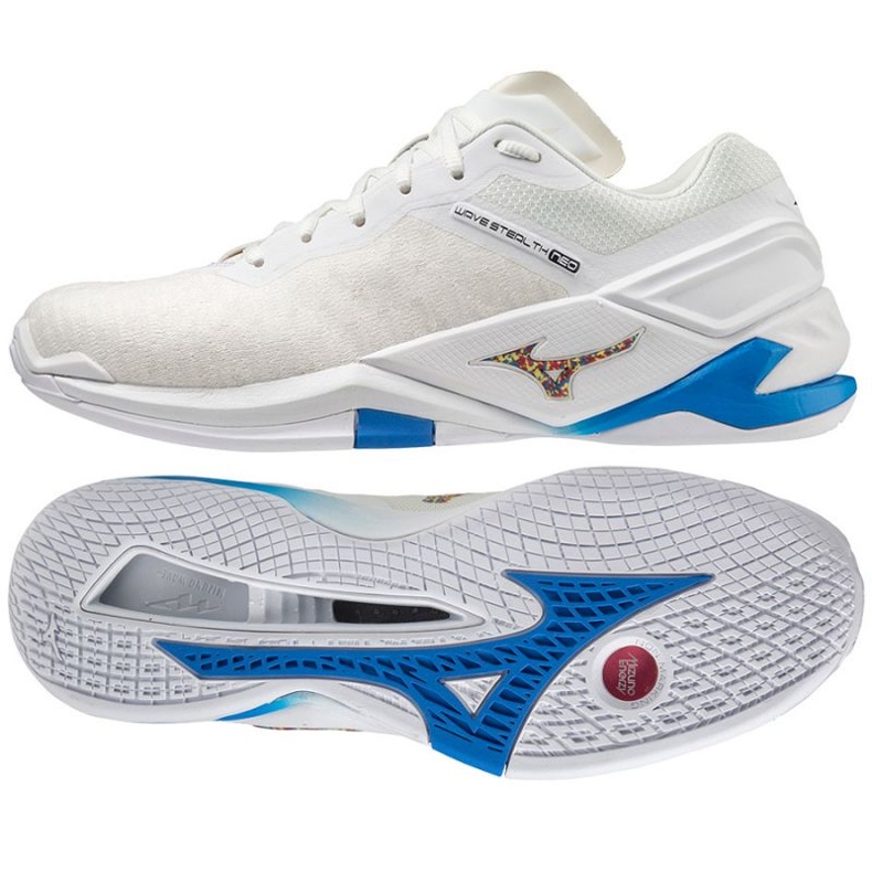 Tênis de handebol Mizuno Wave Stealth Neo M X1GA200100 branco branco