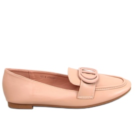 Mocassins de mulher Meredith Apricot com fivela bege