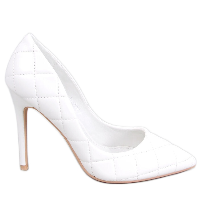 BM Sapato salto alto acolchoado Raquel White branco