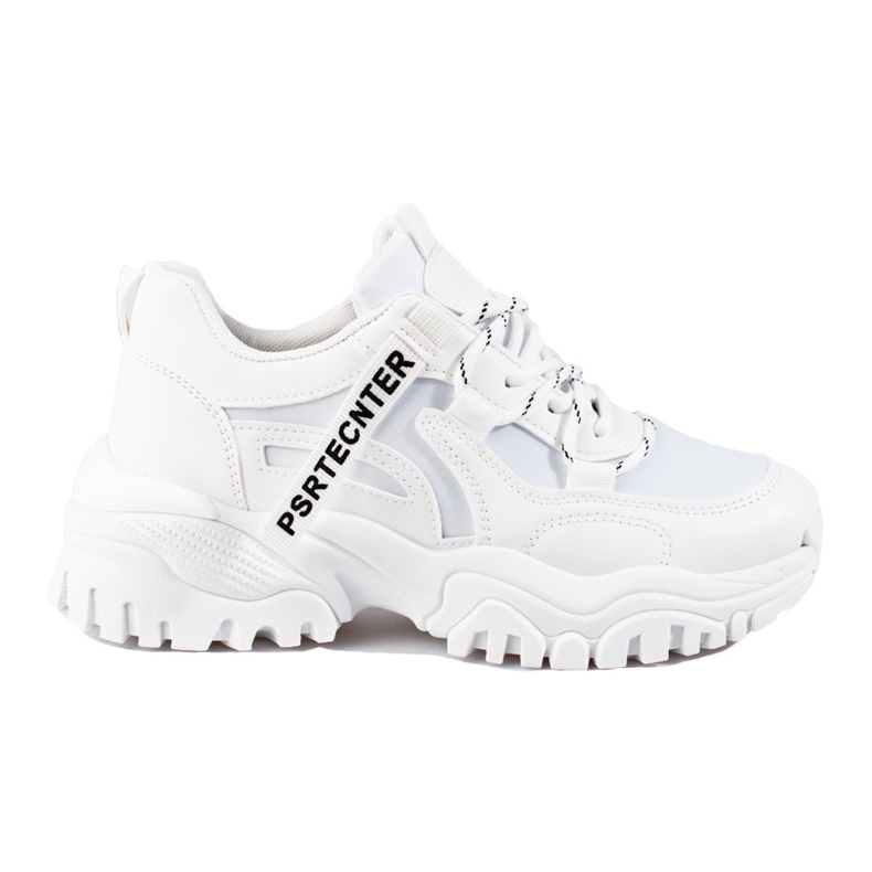 Seastar Sapatilhas brancas de mulher Shelovet com sola grossa branco Seastar Sapatilhas brancas de mulher Shelovet com sola grossa branco