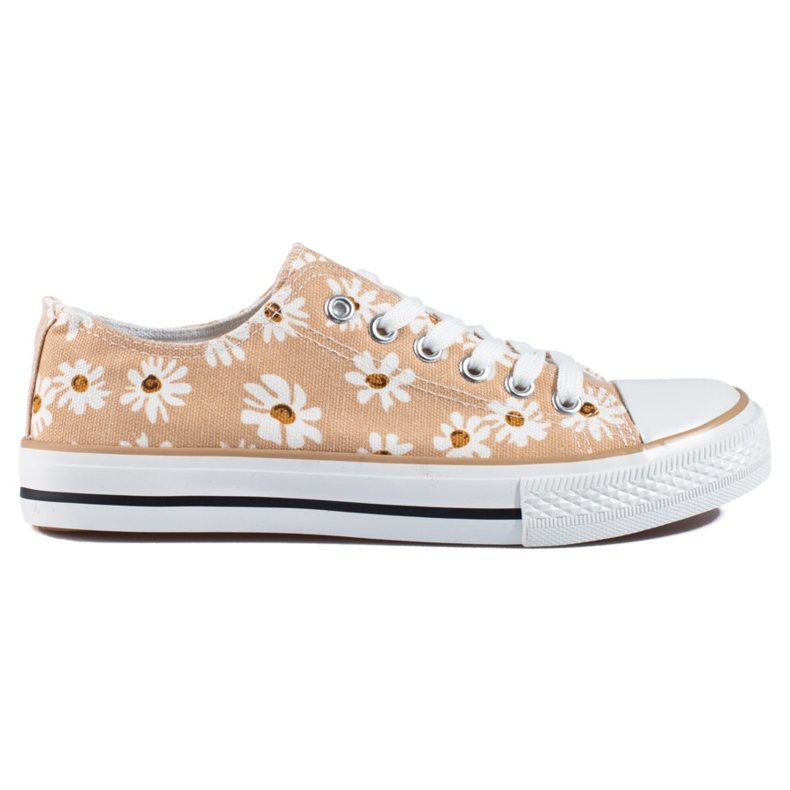 Ténis Shelovet bege floral de mulher