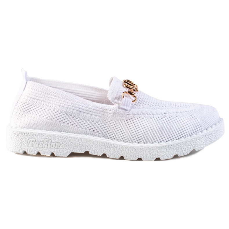 Mocassins têxteis de mulher Shelovet branco