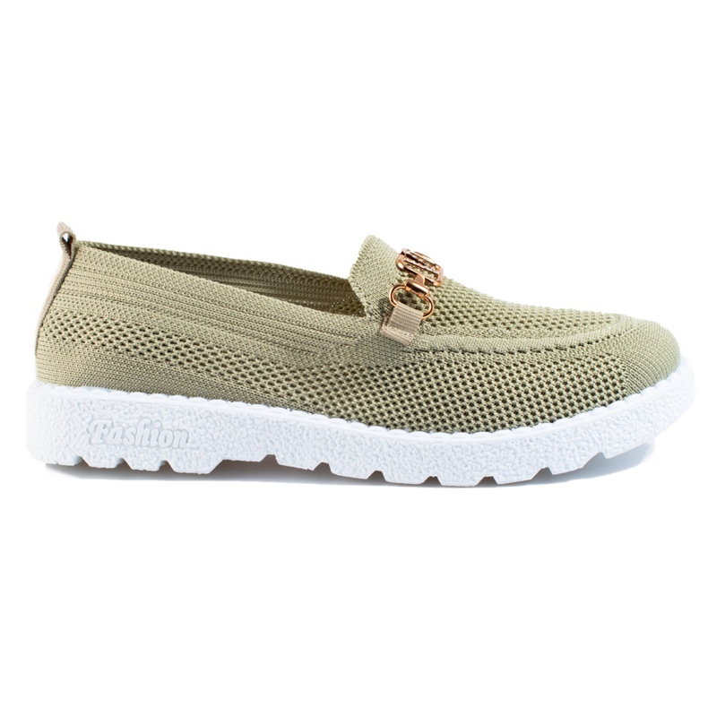 Mocassins têxteis femininos Shelovet olive verde