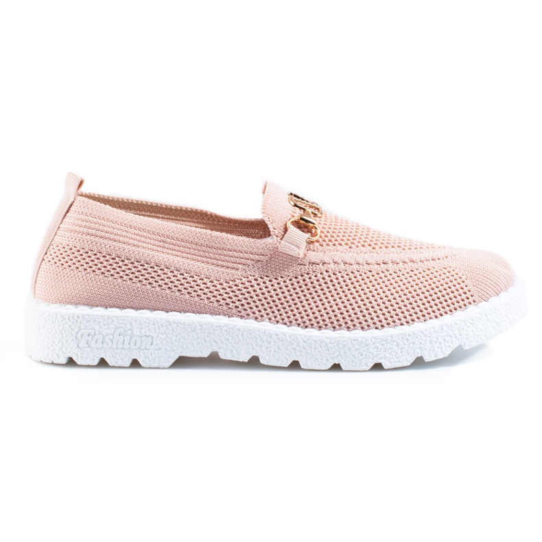 Mocassins femininos Shelovet em pó têxtil rosa