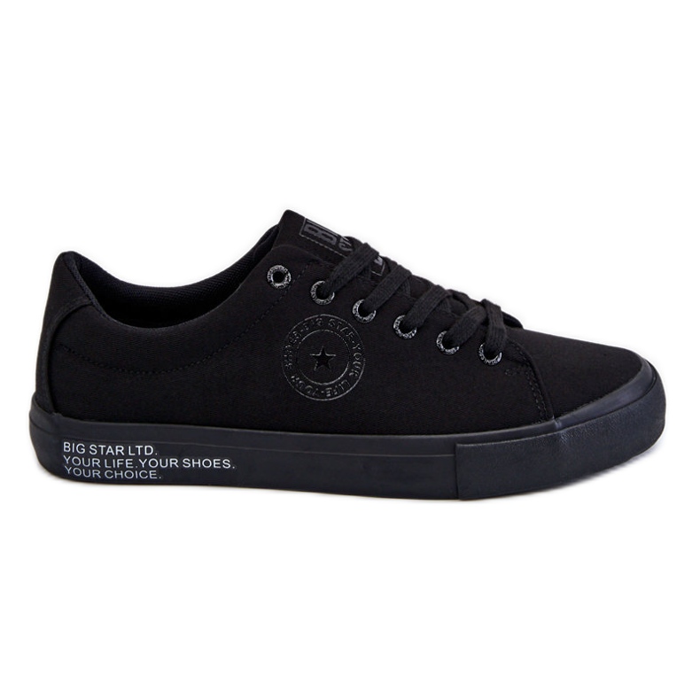 Tênis têxtil baixo masculino Big Star LL174078 preto