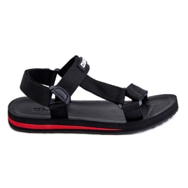 Sandália masculina com velcro Big Star DD174717 preta preto