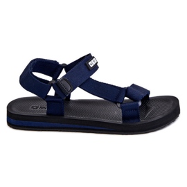 Sandália masculina com velcro Big Star DD174718 azul marinho