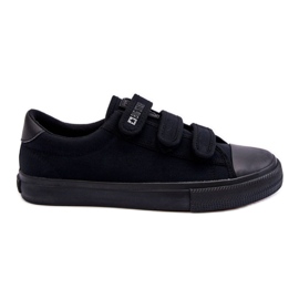 Tênis masculino clássico de tecido com velcro Big Star LL174631 preto