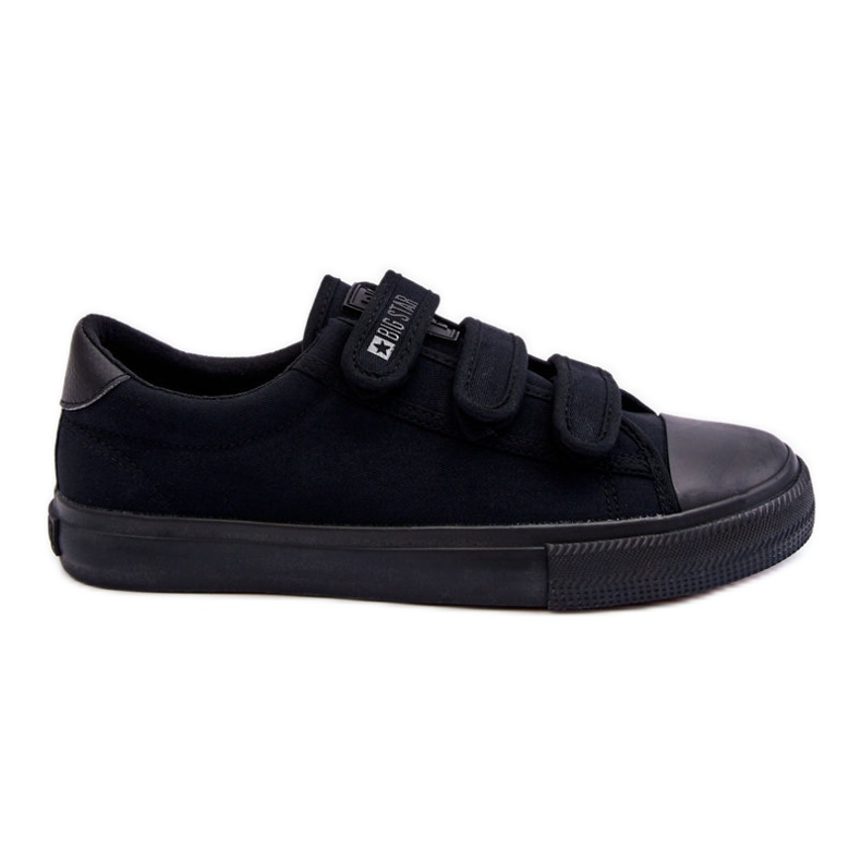 Tênis masculino clássico de tecido com velcro Big Star LL174631 preto