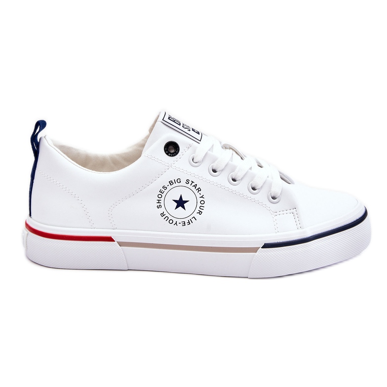 Tênis de couro masculino Big Star LL174209 branco