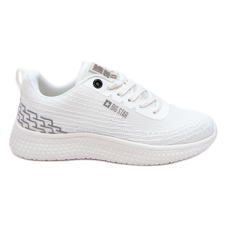 Tênis esportivo feminino de malha com sistema de espuma viscoelástica Big Star LL274664 branco