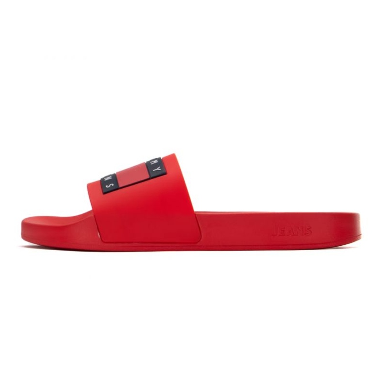 Chinelos Tommy Hilfiger Pool Slide Ess EM0EM01191 Xnl vermelho