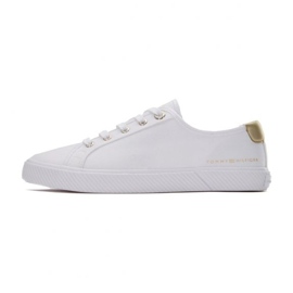 Tênis Vulc Tommy Hilfiger Lace Up W FW0FW06957 Ybs branco