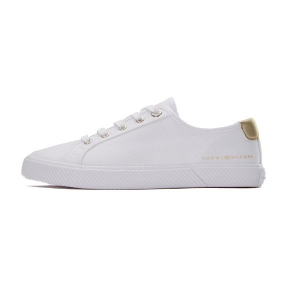 Tênis Vulc Tommy Hilfiger Lace Up W FW0FW06957 Ybs branco