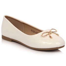 Bailarinas brancas lacadas para menina Vinceza OCA23-2257 branco