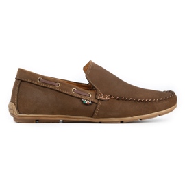Olivier Mocassins em pele de homem 085KNT castanhos marrom