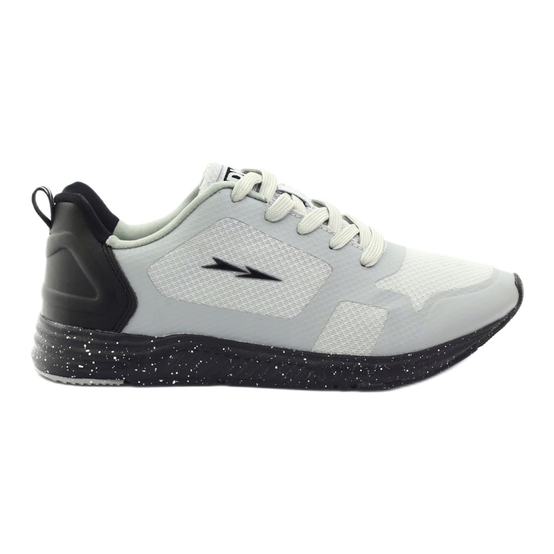 DK Sapatos esportivos femininos amarrados 17049 cinza preto
