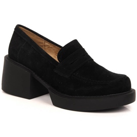 Mocassins de camurça de mulher Filippo DP4685/23 preto