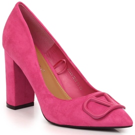Sapato de camurça fúcsia Vinceza 2246 rosa