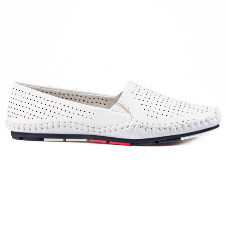 Mocassins abertos de mulher branco Shelovet