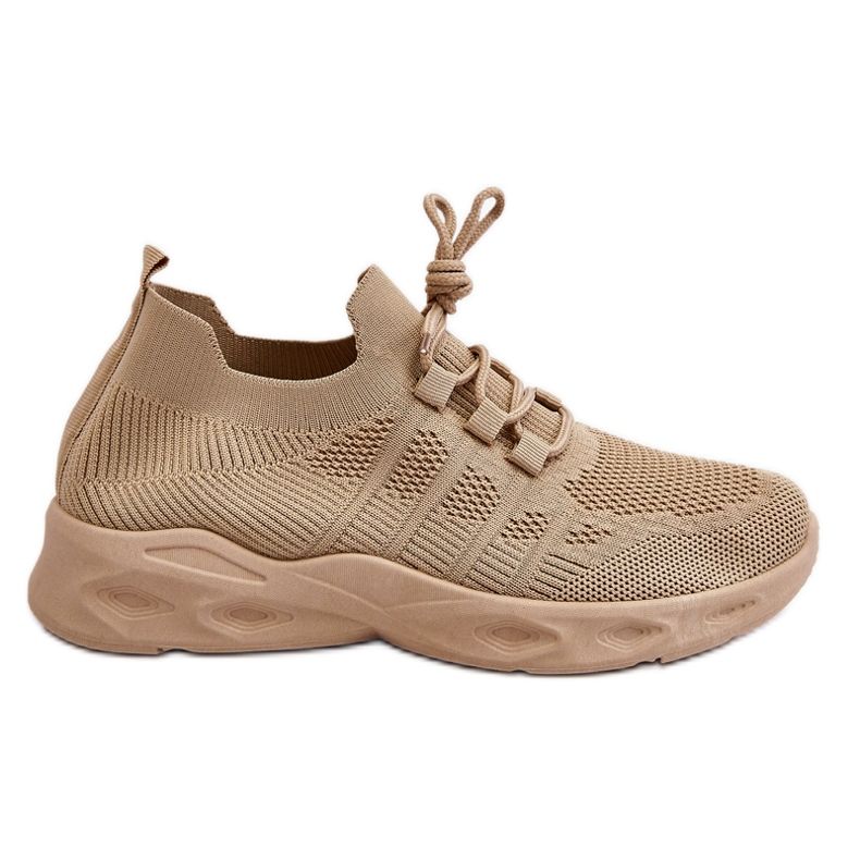PG1 Tênis esportivo feminino sem cadarço Ellison bege