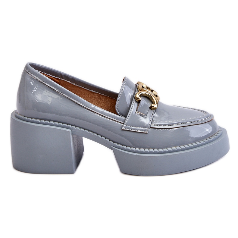 S.Barski Sapatos da moda com salto grosso azul claro Imani S.Barski Sapatos da moda com salto grosso azul claro Imani