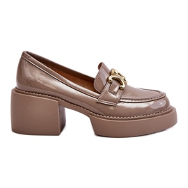 S.Barski Bombas da moda com saltos maciços bege Imani S.Barski Bombas da moda com saltos maciços bege Imani