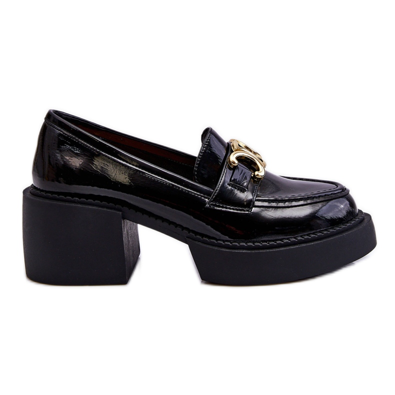 S.Barski Sapatos da moda com saltos maciços pretos Imani