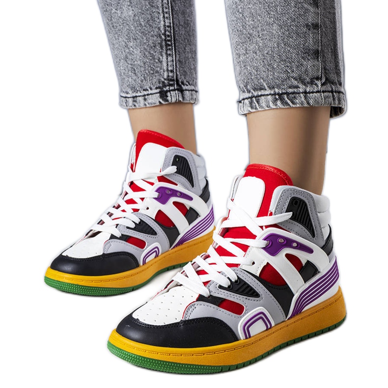 Botins pretos Marjorie branco