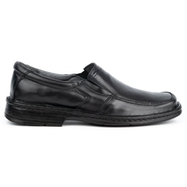 WASAK Sapatos slip-on de homem em pele 0114W preto
