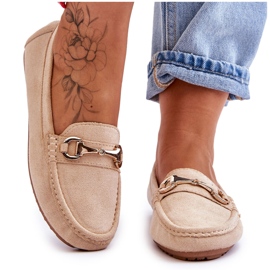 FC3 Mocassins de camurça clássicos com enfeites Arla bege