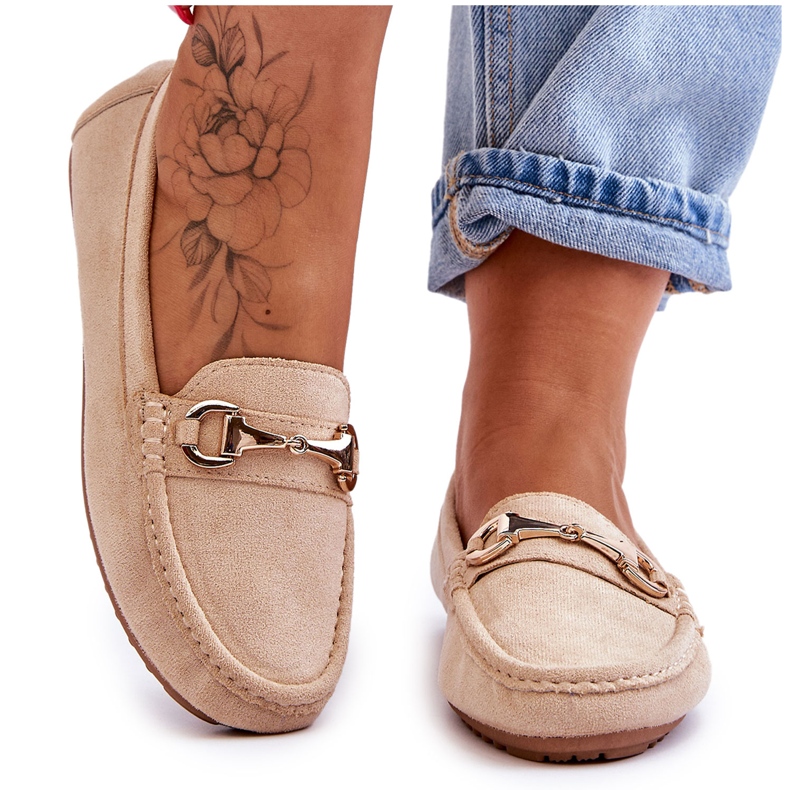 FC3 Mocassins de camurça clássicos com enfeites Arla bege FC3 Mocassins de camurça clássicos com enfeites Arla bege