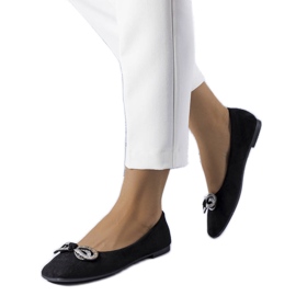 Bailarinas negras com laço Gaillou preto