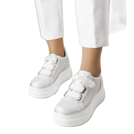 PA1 Tênis plataforma prata Armina