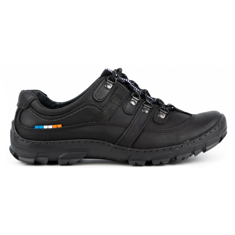 Olivier Sapatos de trekking de homem em pele 213GT preto